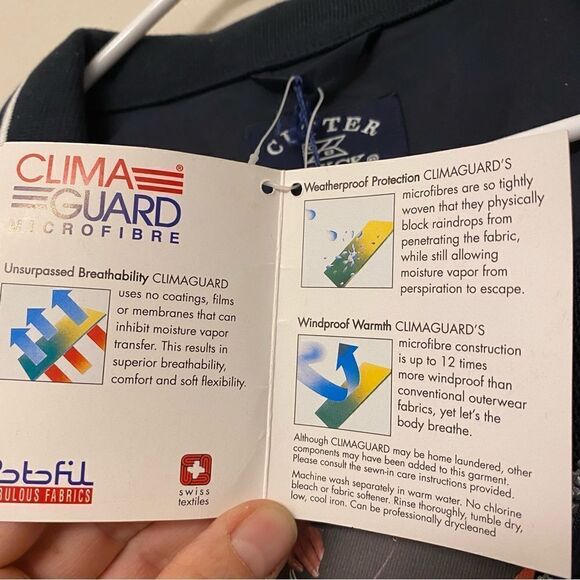 Cutter and Buck Climaguard ladies navy blue 1/4 zip Jacket NW Golf Association L - Picture 13 of 13